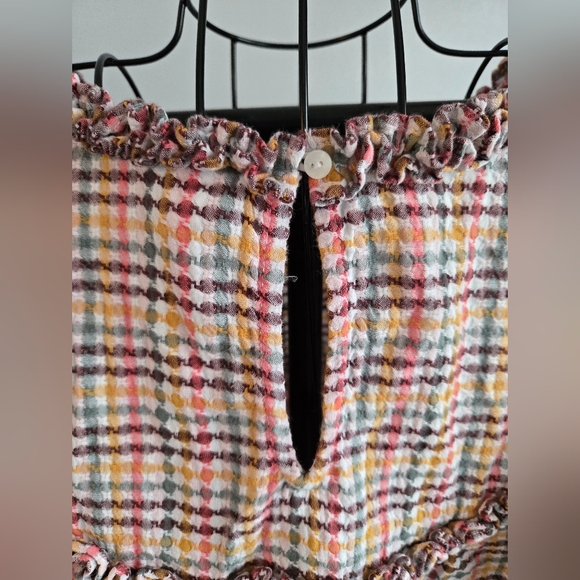 Old Navy Plaid Ruffle Blouse XXL - Picture 4 of 6